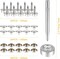 150 PCS Canvas Snap Kit Tool, Metal Screws Snaps Marine Grade 3/8" Socket Stainless Steel Boat Canvas Snaps with 2 PCS Setting Tool for Boat Cover Furniture (150 PCS)